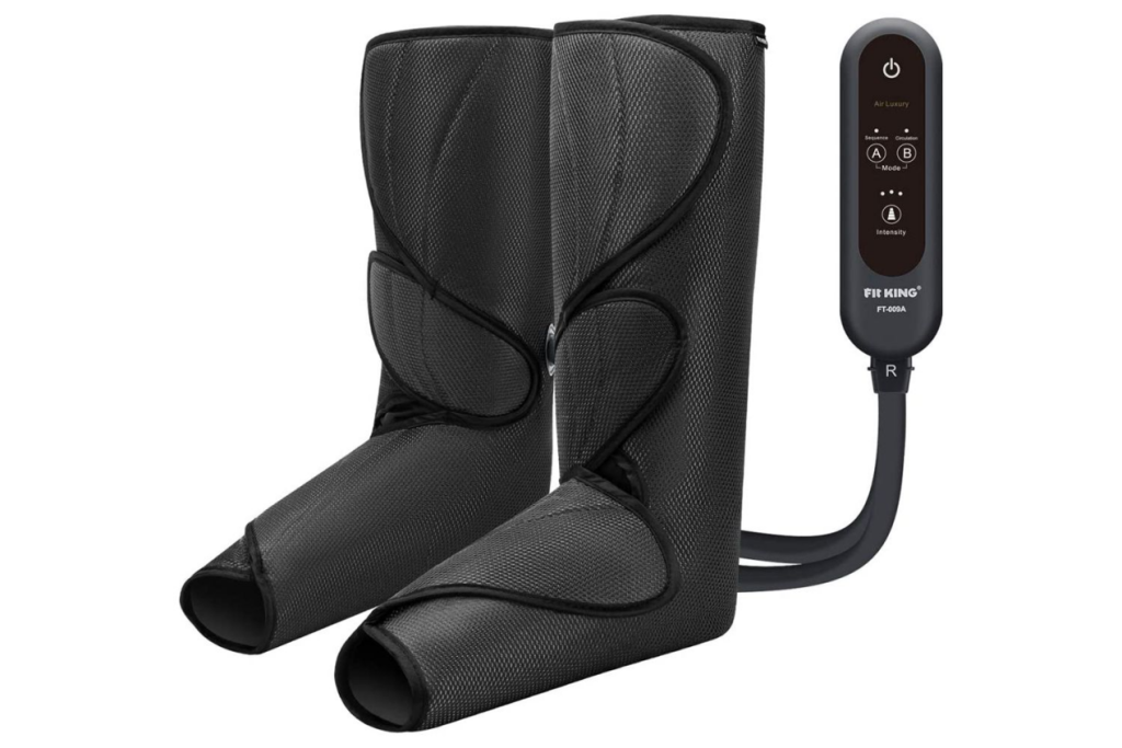 Fit King black air compression foot massager boots with remote.
